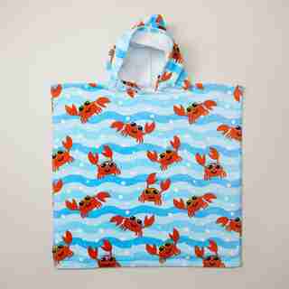 INDIGOKIDS CRABS PONCHO TOWEL