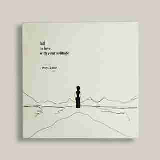 Rupi Kaur Solitude Canvas Art 12" x 12"