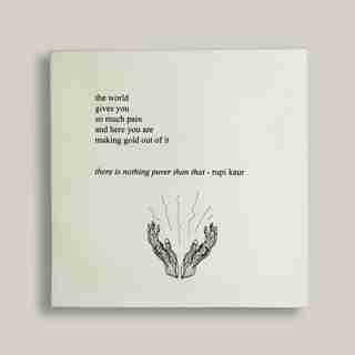 Rupi Kaur Nothing Purer Canvas Art 12" x 12"