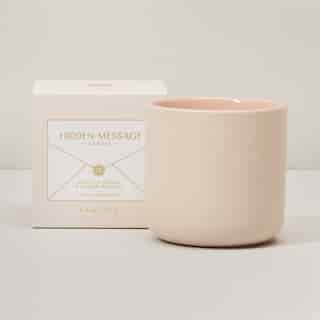 LIGHT MY FIRE HIDDEN MESSAGE PINK CHAMPAGNE MINI CANDLE