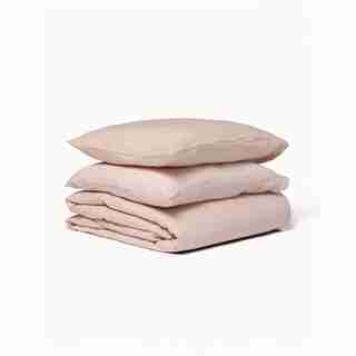 Flax Sleep Linen Duvet Set — Blush, Queen