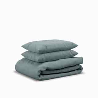 Flax Sleep Linen Duvet Set — Mist, Queen
