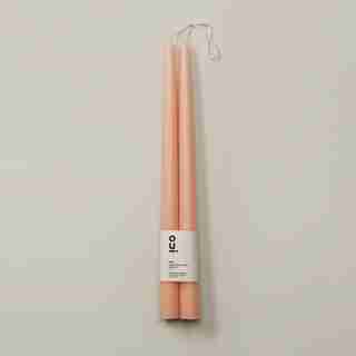 OUI X ROOT 12" DIPPED TAPER CANDLES PEACH SET OF 2