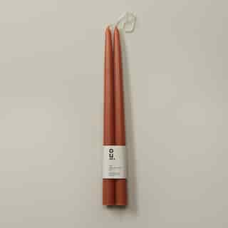 OUI X ROOT 12" DIPPED TAPER CANDLES RUST SET OF 2