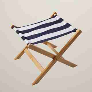 FOLDING CAMP STOOL NAVY STRIPE