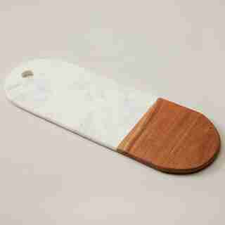 OUI MARBLE & ACACIA WOOD OVAL BOARD LARGE