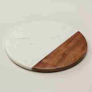 OUI MARBLE & ACACIA WOOD ROUND BOARD