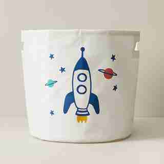 MINI MAISON ROCKETSHIP CANVAS BASKET