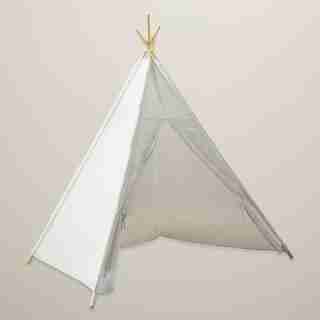 MINI MAISON WHITE CANVAS PLAY TENT