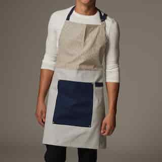 HEAVYWEIGHT COTTON APRON, BLUE JAY