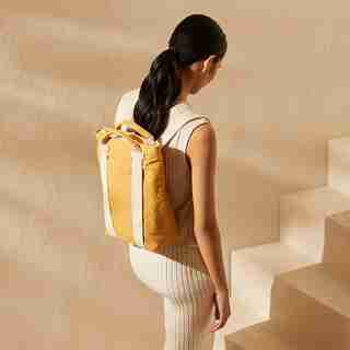 CANVAS WINE COOLER BACKPACK TOTE, SUNFLOWER