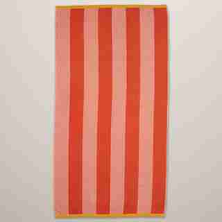 OUI REVERSIBLE BEACH TOWEL GERBERA BOLD STRIPE