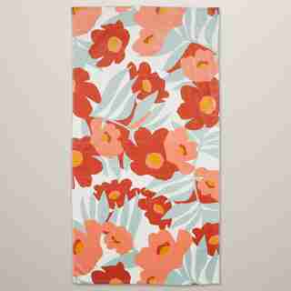 OUI PRINTED BEACH TOWEL SUMMER BLOOMS