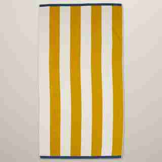 OUI REVERSIBLE BEACH TOWEL SUNFLOWER BOLD STRIPE