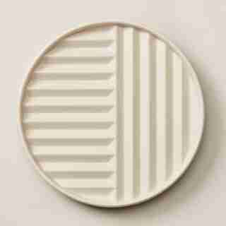 OUI PLANTER SAUCER BISQUE LARGE