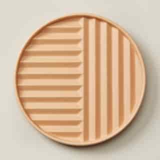 OUI PLANTER SAUCER LIGHT ROSE LARGE
