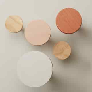 OUI CONE WALL HOOKS BLUSH SET OF 5