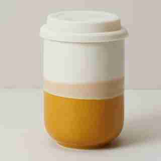 DIPPED CERAMIC ON-THE-GO CUP GOLDEN LIGHT