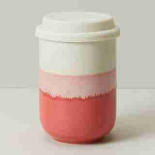 DIPPED CERAMIC ON-THE-GO CUP DUSTY ROSE
