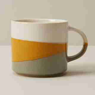 DIPPED CERAMIC MUG GOLDEN LIGHT