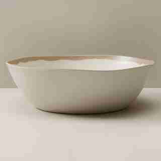 OUI BAMBOO MELAMINE SERVING BOWL WARM GREY