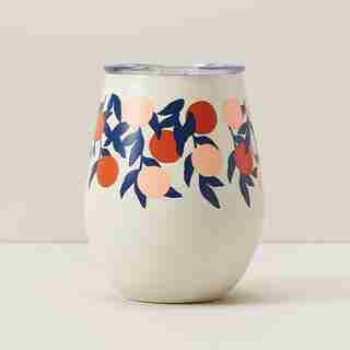 INSULATED WINE GLASS, CITRUS TREE