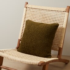 PILLOW COVER SHAGGY FAUX FUR, WILD OLIVE 18