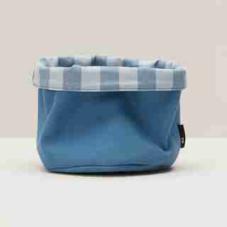 PANIER DE RANGEMENT – BLEU GRIS, PETIT (18 CM X 18 CM)