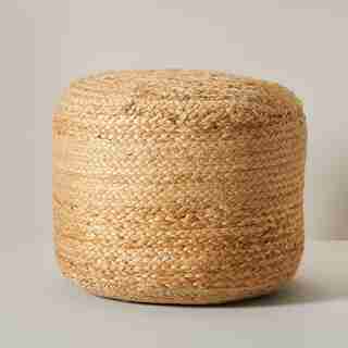 OUI INDOOR/OUTDOOR ROUND JUTE POUF SMALL