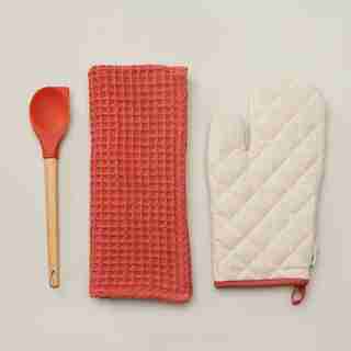 OVEN MITT, TEA TOWEL & UTENSIL SET, GERBERA DAISY