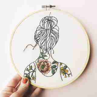 Tattooed Shoulders Embroidery Kit.