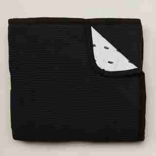 WOODLAND KNIT BABY BLANKET, BLACK