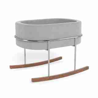 Monte Rockwell Bassinet Nordic Grey and Chrome