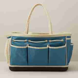 LEE VALLEY X OUI GARDEN TOTE BAG AEGEAN BLUE