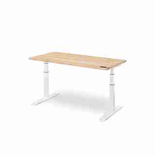 The Sway Desk - Solid Maple / White Frame / 30"x72"