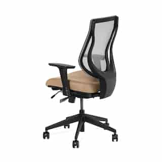 Ergonofis YouToo Ergonomic Chair Black Frame Honey Leather