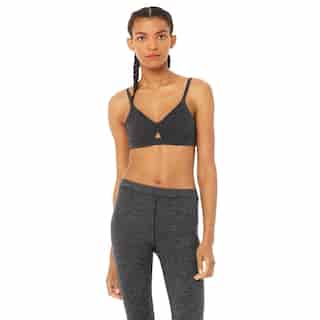 Alosoft Lounge Bra Dark Grey Heather Extra Small