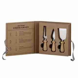 ARTISAN WOOD CHEESE KNIVES GIFT SET