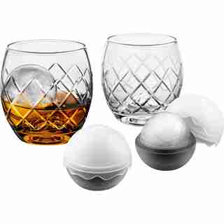 Final Touch On the Rock Etched Glasses 5-Piece Whiskey Set