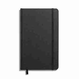 Shinola Medium Hard Linen Journal Jet Black Plain