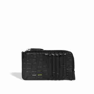 Pixie Mood Quin Card Wallet Black Croc