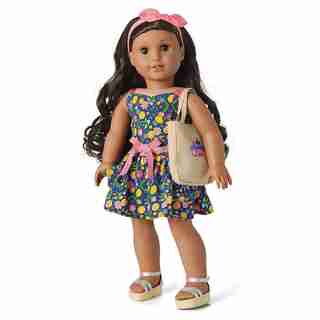 AMERICAN GIRL TRULY ME FRESH LEMONS MARKET OUTFIT
