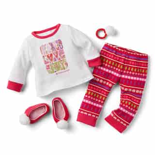American Girl Truly Me Peace, love & Joy Pajamas