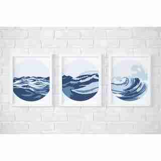 Ocean Waves Paint By Number Kit 3-Pack