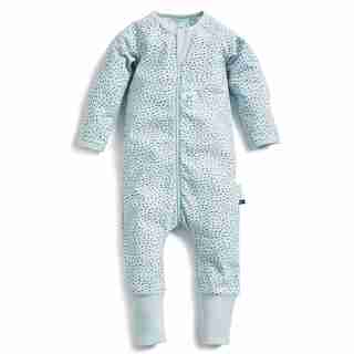ergoPouch 0.2 TOG Pajamas Organic Cotton & Bamboo Long Sleeve Sleeper - Pebble Baby 6-12 months