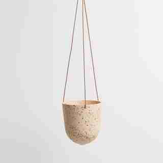Capra Designs Terrazzo Hanging Plant Pot Salt