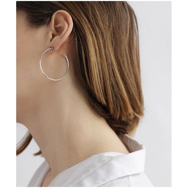JENNY BIRD ICON HOOPS - SMALL, 14K GOLD/ RHODIUM BRASS
