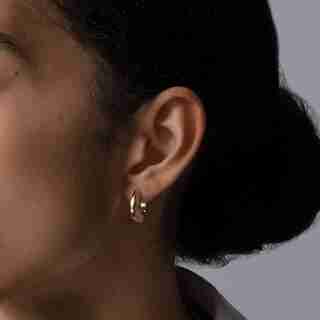 JENNY BIRD- TONI HINGED HOOPS, GOLD, SMALL