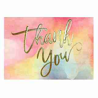 WATERCOLOR SUNSET THANK YOU NOTES Set of 14