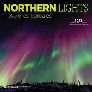 2021 12-Month Wall Calendar 12X12 Northern Lights